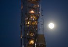 Artemis I in Moonlight